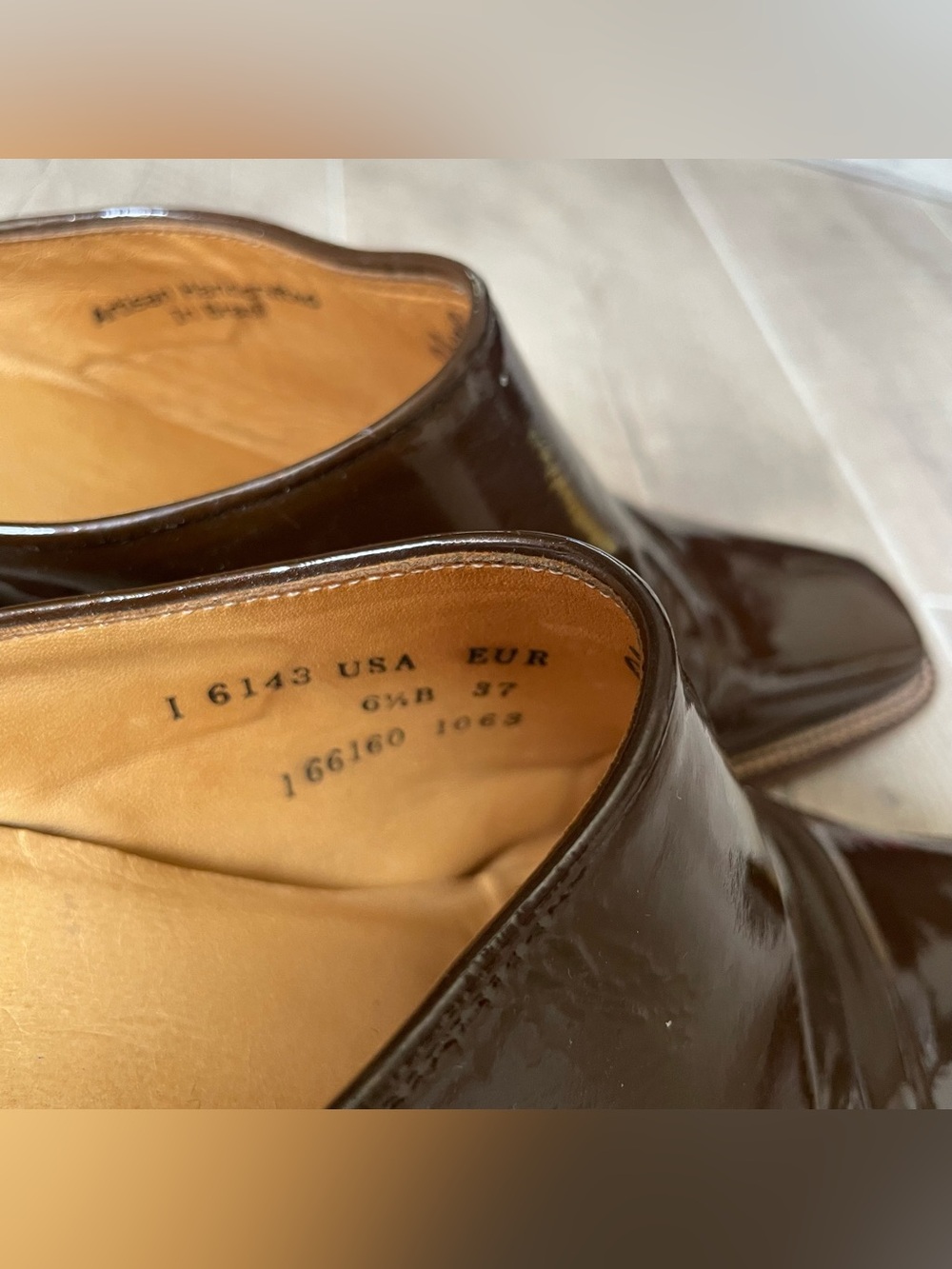 Charlie 1 Horse by Lucchese Cowboy Boot Patent Leather Brown Mules 6.5 - Picture 3 of 7